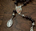 Beautiful Garnet Saint Michael the Archangel Rosary