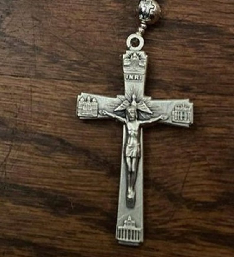 Beautiful Garnet Saint Michael the Archangel Rosary