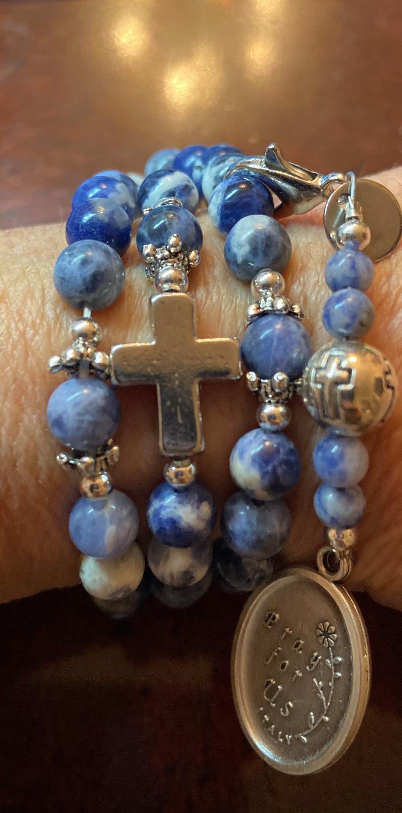 Rosary Bracelets Five Decade Rosary with Marker Clasp