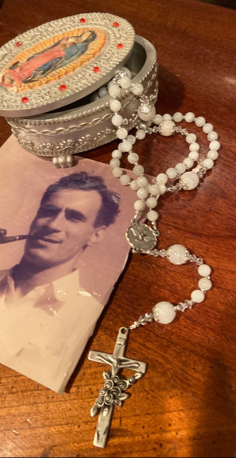 Moonstone & Swarovski Crystal Rosary