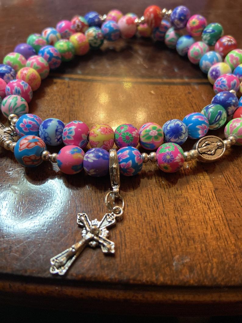 Rosary Bracelets Five Decade Rosary with Marker Clasp